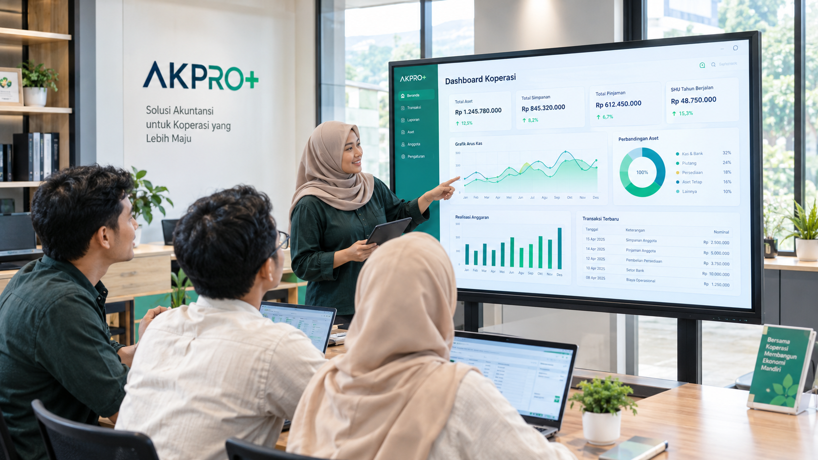 Alur informasi dan kegiatan koperasi yang saling terhubung